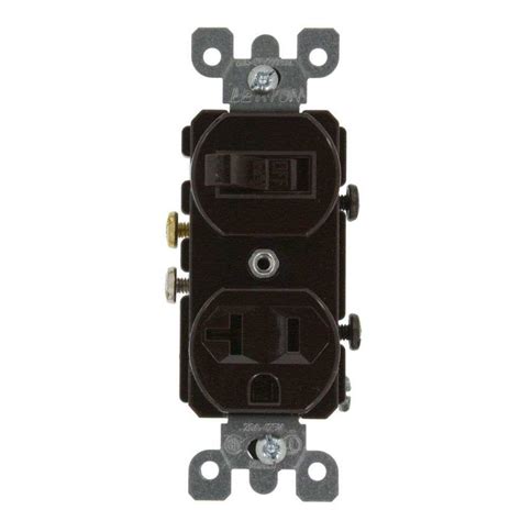 Leviton 5335 I Combination Toggle Switch Duplex Receptacle Hardware