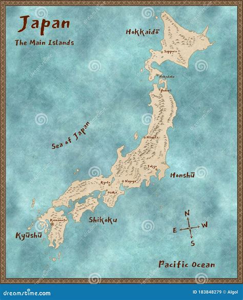 4 Main Islands Of Japan Map World Map