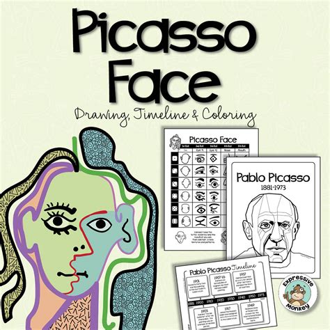 Picasso Face Roll And Draw Activity Expressive Monkey