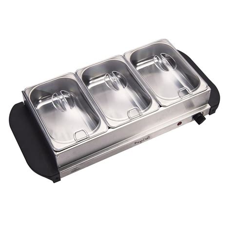 Megachef Buffet Server And Food Warmer With 3 Sectional Trays