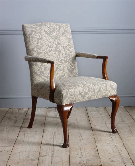 Upholstered chairs are comfortable, stylish and look great in a variety of rooms. Georgian armchair, gainsborough chair, antique armchair ...