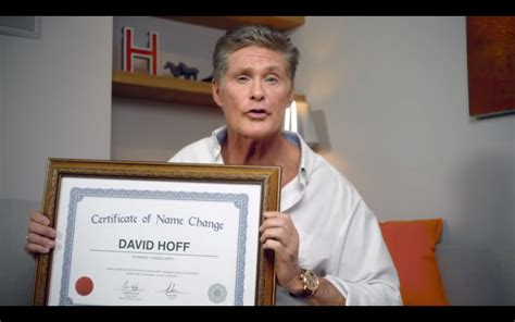 David Hasselhoff Officially Becomes David Hoff