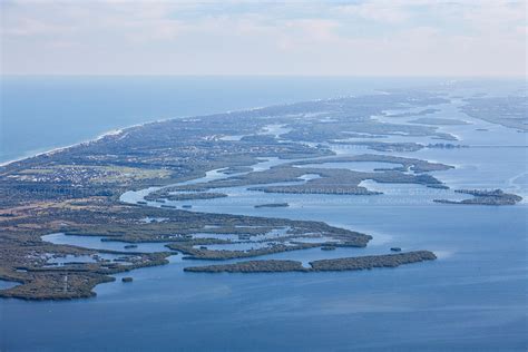 Aerial Photo Coastal Barrier Islands Florida