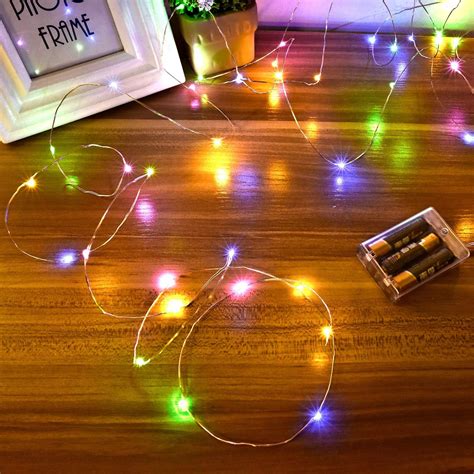 Ariceleo Led Fairy Lights Battery Operated Pack Mini Battery Powered Copper Wire Starry Fairy