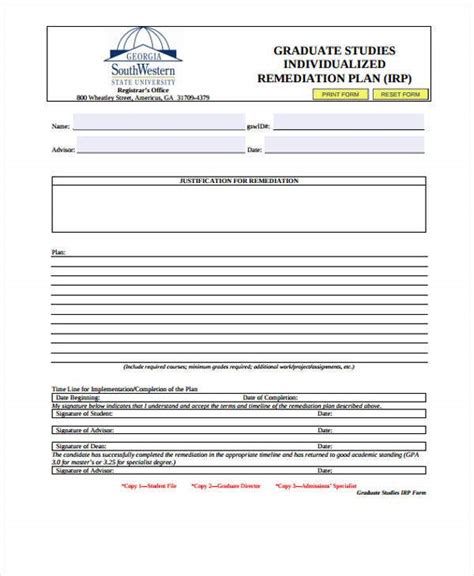 18 Remediation Plan Templates Free Sample Example Format Download