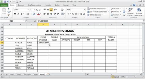 Planilla De Pago De Personal En Excel Recursos Excel