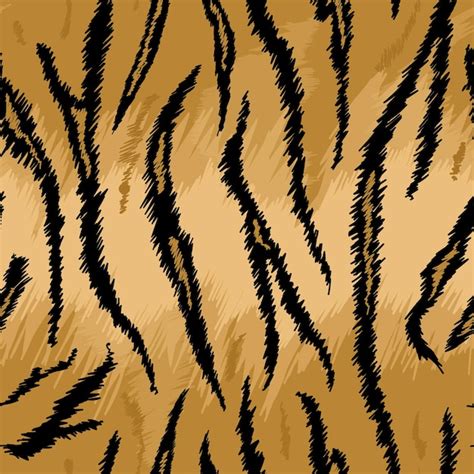 Premium Vector Tiger Texture Seamless Animal Pattern Striped Fabric