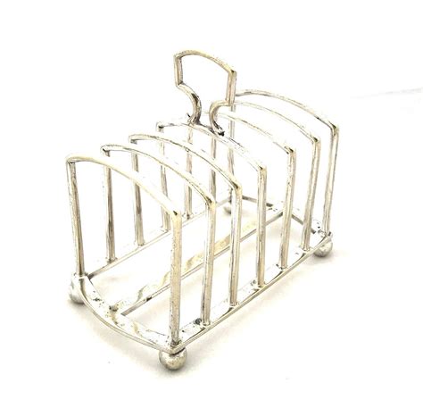 antique silver plated toast rack 6 slice art deco makers etsy antiques antique silver