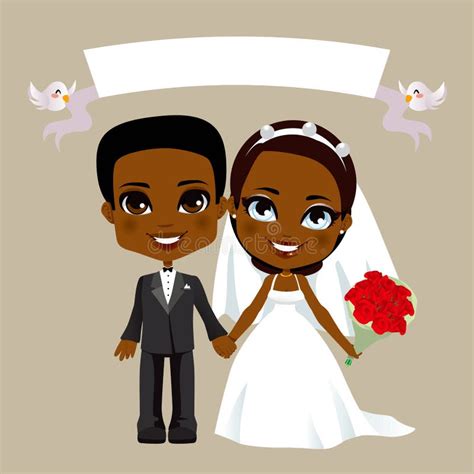 Black Couple Wedding Stock Vector Image Of Celebrate 29396614