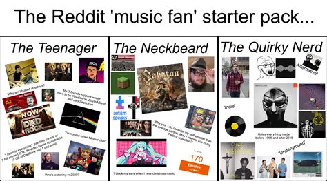 The Reddit Music Fan Starter Pack Rstarterpacks