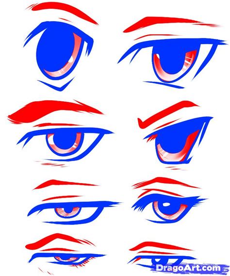How To Draw Anime Male Eyes Step By Step Anime Eyes