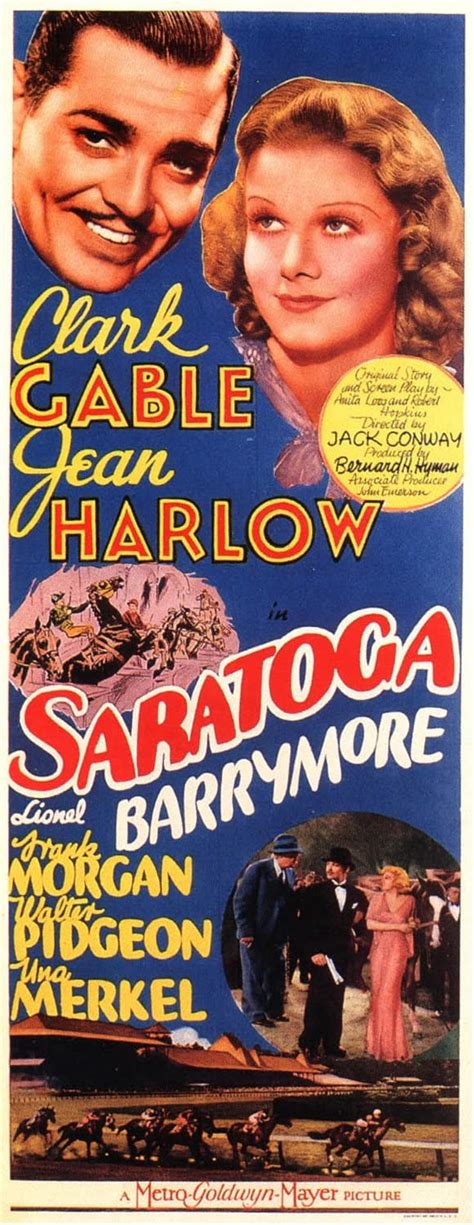 Amazon Com Saratoga Poster Insert X Jean Harlow Clark Gable Lionel Barrymore Home Kitchen