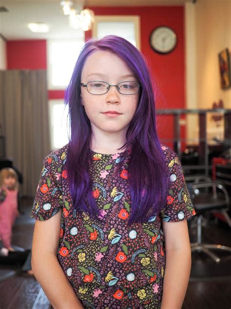 Ava Was Pretty Happy With Her New Purple Hair Its So