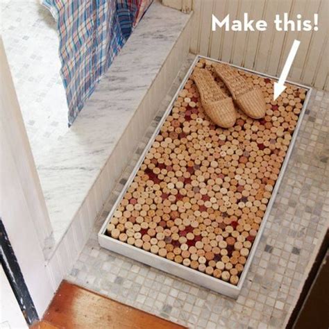 When installed, cork flooring is also sealed to protect against spills. NC image by Olivia Harris | Cork bath mats, Wine cork, Cork diy