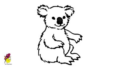 Koala Easy Drawing How To Draw Koala How To Draw Animals Youtube