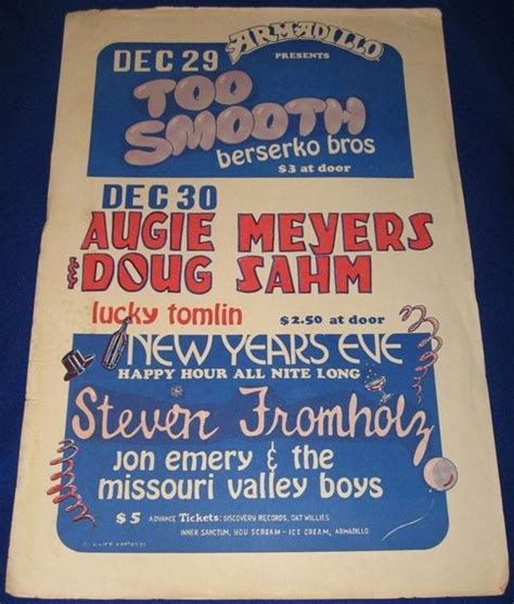 1977 12 30 augie meyers and doug sahm usa austin tx armadillo armadillo sahm austin tx