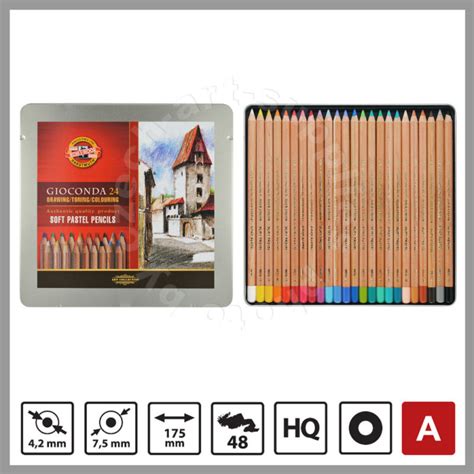 Made In Czech Republic Koh I Noor Gioconda Soft Pastel Pencils 882824