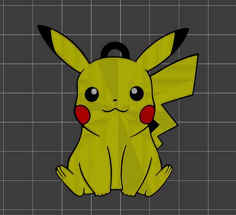 3mf File Keychain Pikachu Pokemon Chaveiro Pikachu PokÉmon 🗝️・3d Printing Idea To Download・cults