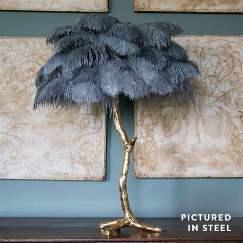 A pièce de résistance among standing lamps, this lighting work of art. Mini Ostrich Feather Lamp - Gold Base | Sweetpea & Willow