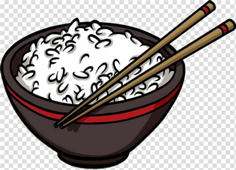 Rice On Bowl With Chopsticks Illustration Fried Rice Drawing White