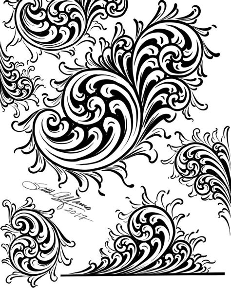 Pin By Daniel Lawrence On Filigree And Scrollwork Scroll Engraving