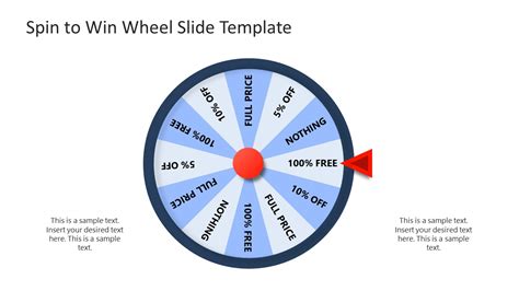 Spin To Win Wheel Slide Template For Powerpoint Slidemodel
