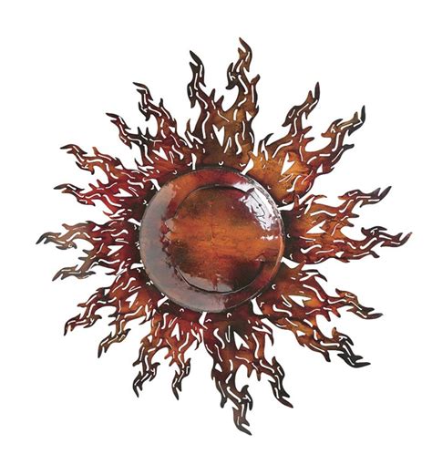 Reflective Metal Sun Wall Art Wind And Weather