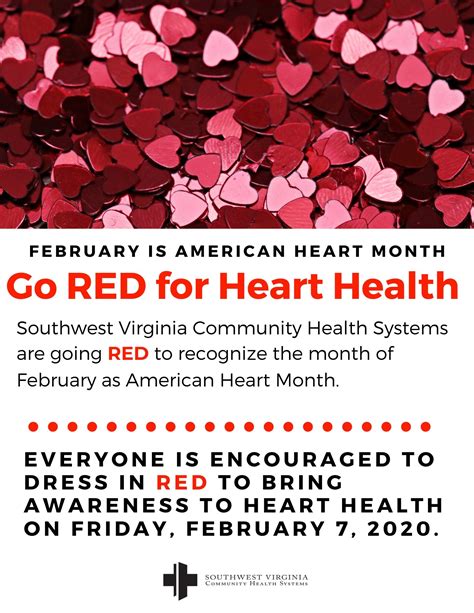 February Is American Heart Month Flyer Southwest Virginia Community