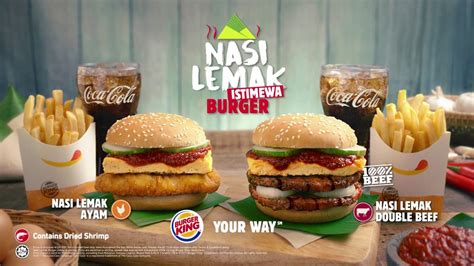 You can get the nasi lemak ayam rendang burger at all myburgerlab outlets (seapark, sunway, oug and cyberjaya), and it'll tentatively be available until august 31. Burger King Nasi Lemak Burger Istimewa - YouTube