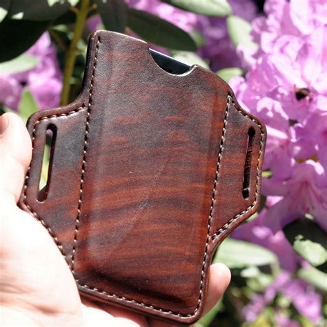 Handmade Leather Iphone Holster Case Iphone 66s7 Brown Etsy Belt
