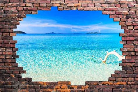 Buy Wall26 Large Wall Mural Tropical Seascape Viewed Through A