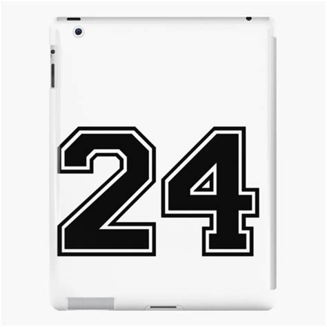 Varsity Team Sports Uniform Number 24 Black Ipad Case And Skin For