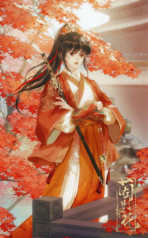 三位一体茵莳织花插画师作品涂鸦王国 Anime Art Asian Woman