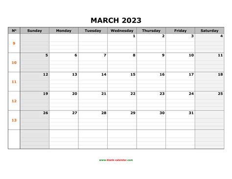 Printable March 2023 Calendar Free Calendar 2023
