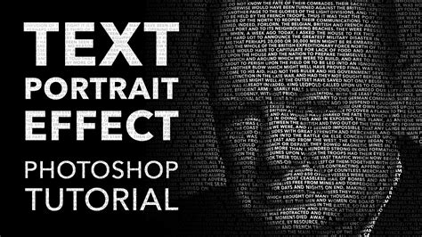 Video Tutorial Text Portrait Effect In Adobe Photoshop Photoshop