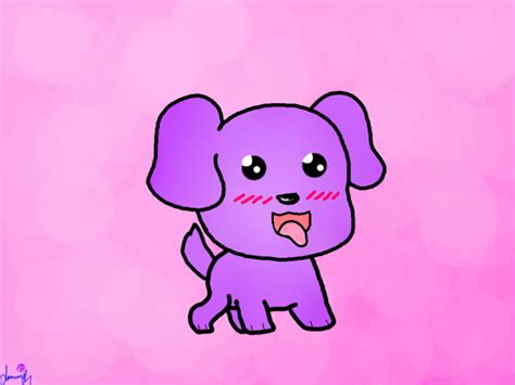 Kawaii Purple Puppy By Chibikawaiisavica On Deviantart