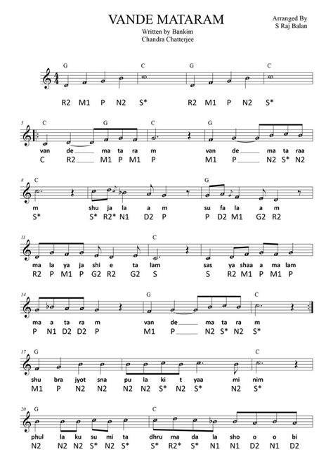Buy fully licensed online digital, transposable, printable sheet music. VIOLIN SHEET MUSIC FOR VANDE MATARAM | Sheet music, Sheet ...
