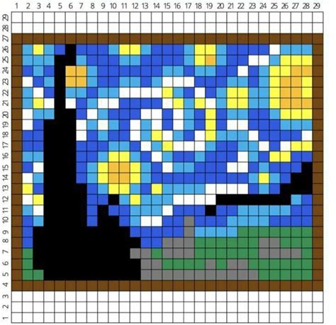 Easy Pixel Art Pixel Art Grid Cool Pixel Art Perler Bead Art Hama