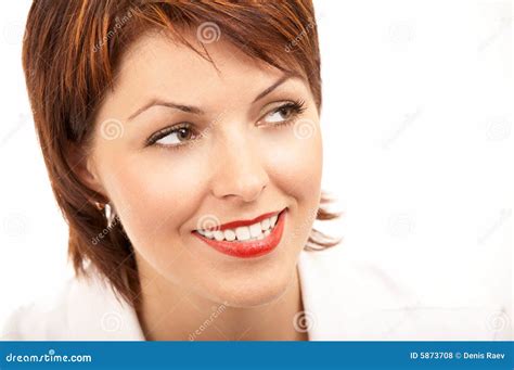 Bright Woman Stock Photo Image Of Cosmetics Woman White 5873708