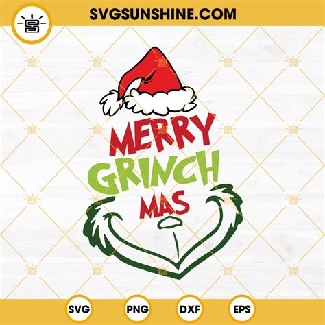 Merry Grinchmas SVG Grinch Merry Christmas SVG Grinch Hand Holding