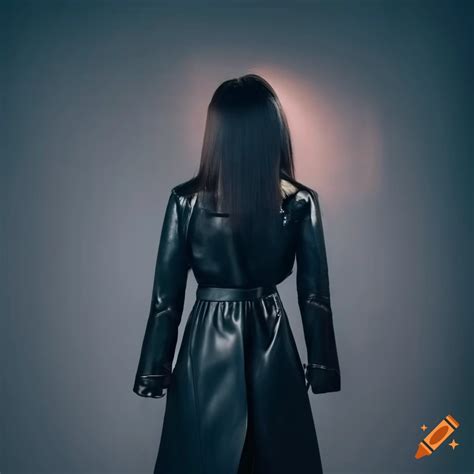 Asian Actresses In Black Leather Coats In A Dark Room On Craiyon