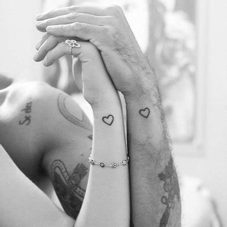 Britney spears and kevin federline got matching blue and pink dice tattoos on their wrists. Top 50 Cute Couple Tattoo Ideas