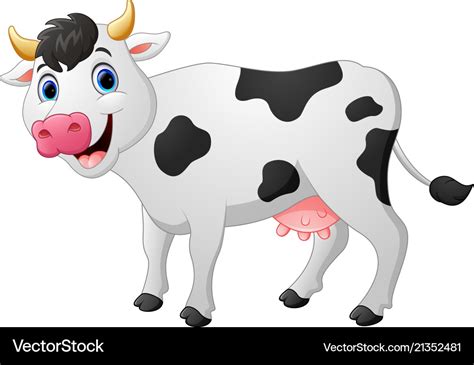Cow Cartoon Royalty Free Vector Image Vectorstock