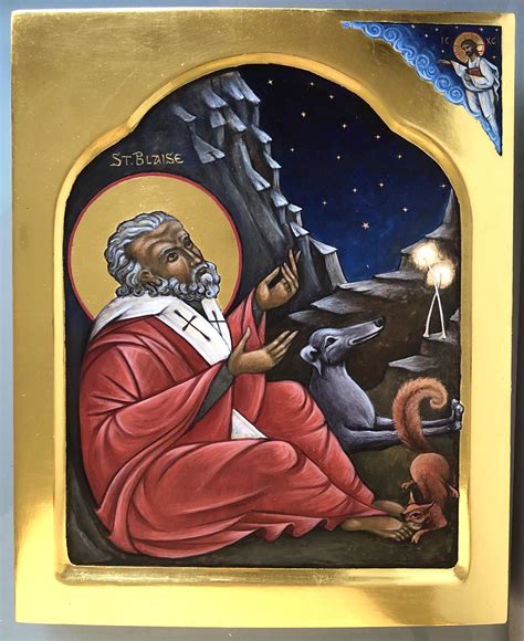 Icon Of St Blaise Elenis Icons