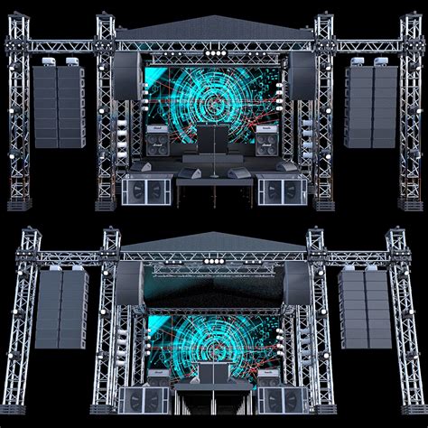 3d Mini Concert Stage Cgtrader