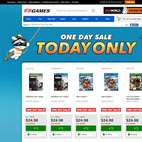 Eb Games One Day Sale Up To 50 Off Games Accessories And Toys