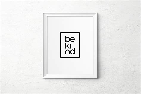 Be Kind Typography Art Print Motivational Printable Wall Art For Your