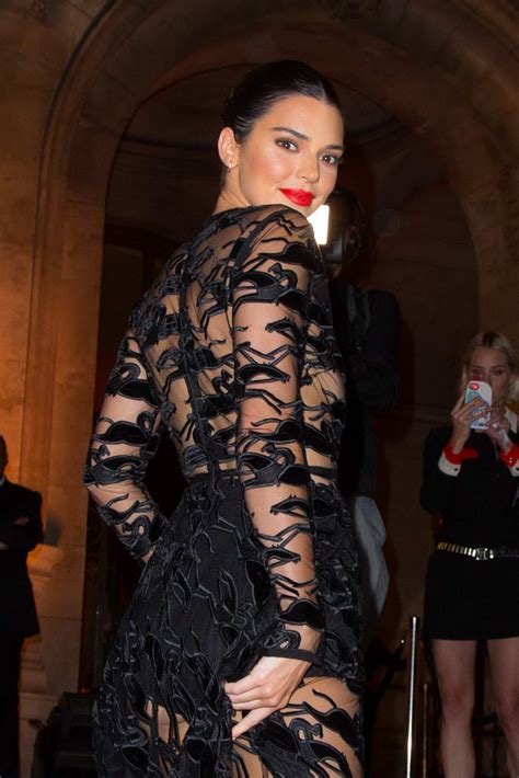 Kendall Jenner Wore A Black Sheer Dress At The Longchamp 70th Anniversary Party At Opera Garnier