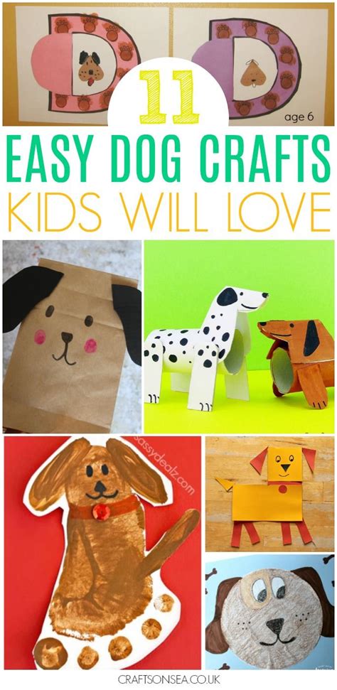 11 Easy Dog Crafts For Kids To Make Dog Crafts Puppy Crafts Animal