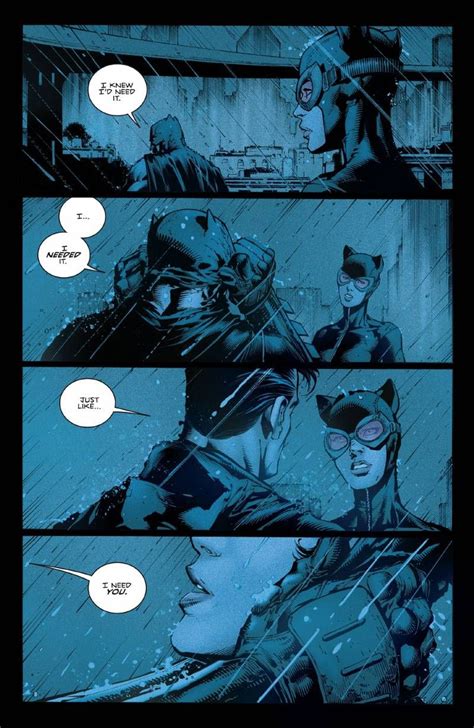 Batman And Catwoman In The Rain One Is Talking To Each Other While